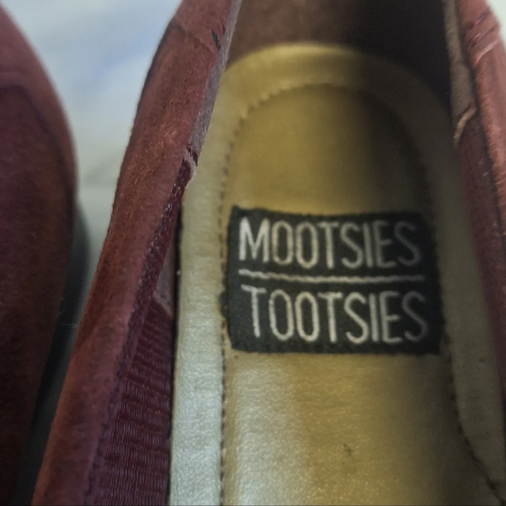 Mootsies Tootsies Classic Red Suede Ballet Flats Size 6.5